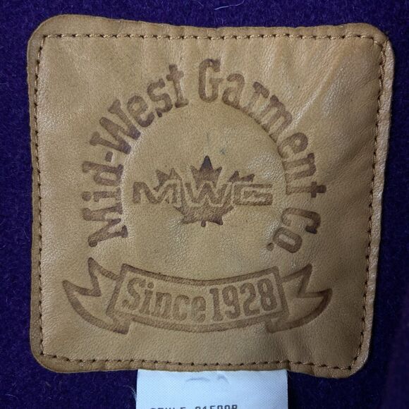 Midwest Garment Co Purple Wool Blend Bolero Jacket Women's Size Large - Picture 5 of 6